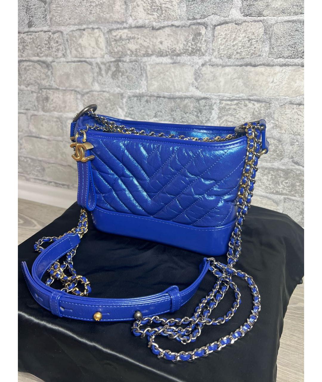 CHANEL Синяя сумка через плечо, фото 3