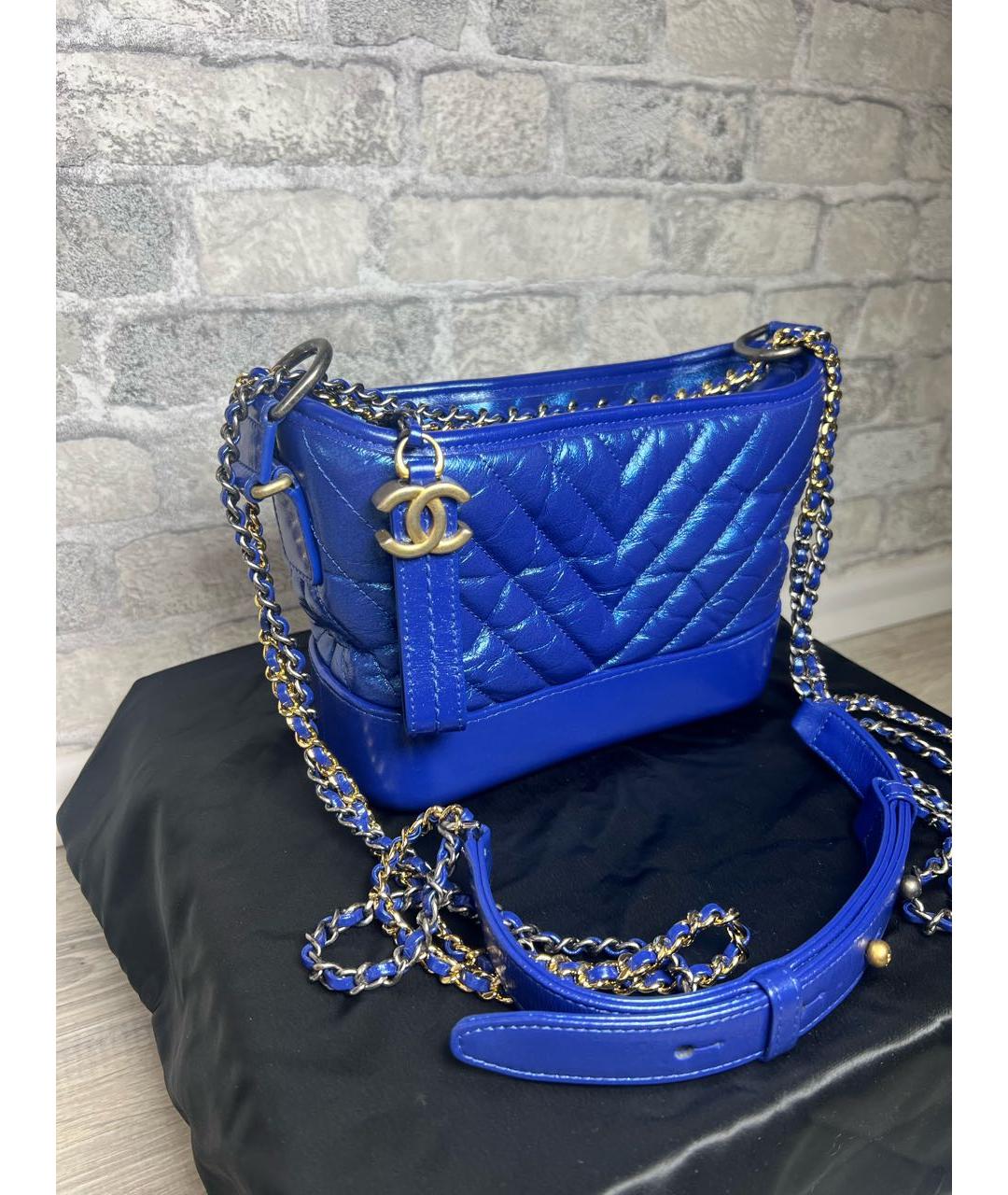 CHANEL Синяя сумка через плечо, фото 2