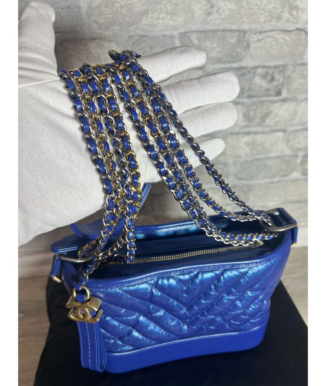 CHANEL Синяя сумка через плечо, фото 7