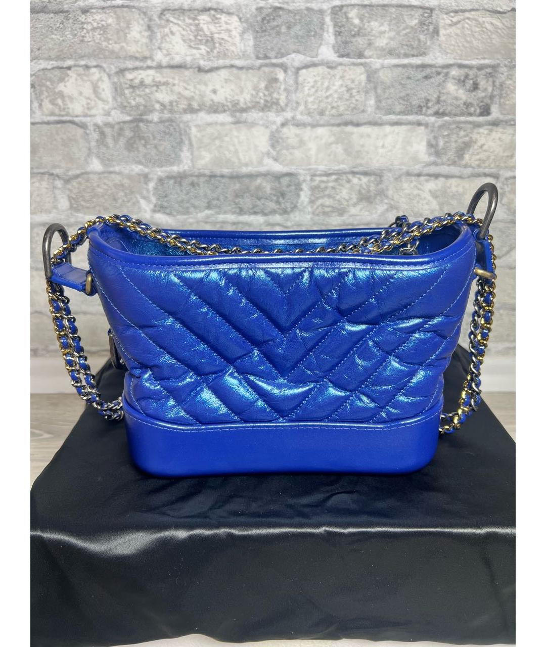 CHANEL Синяя сумка через плечо, фото 4