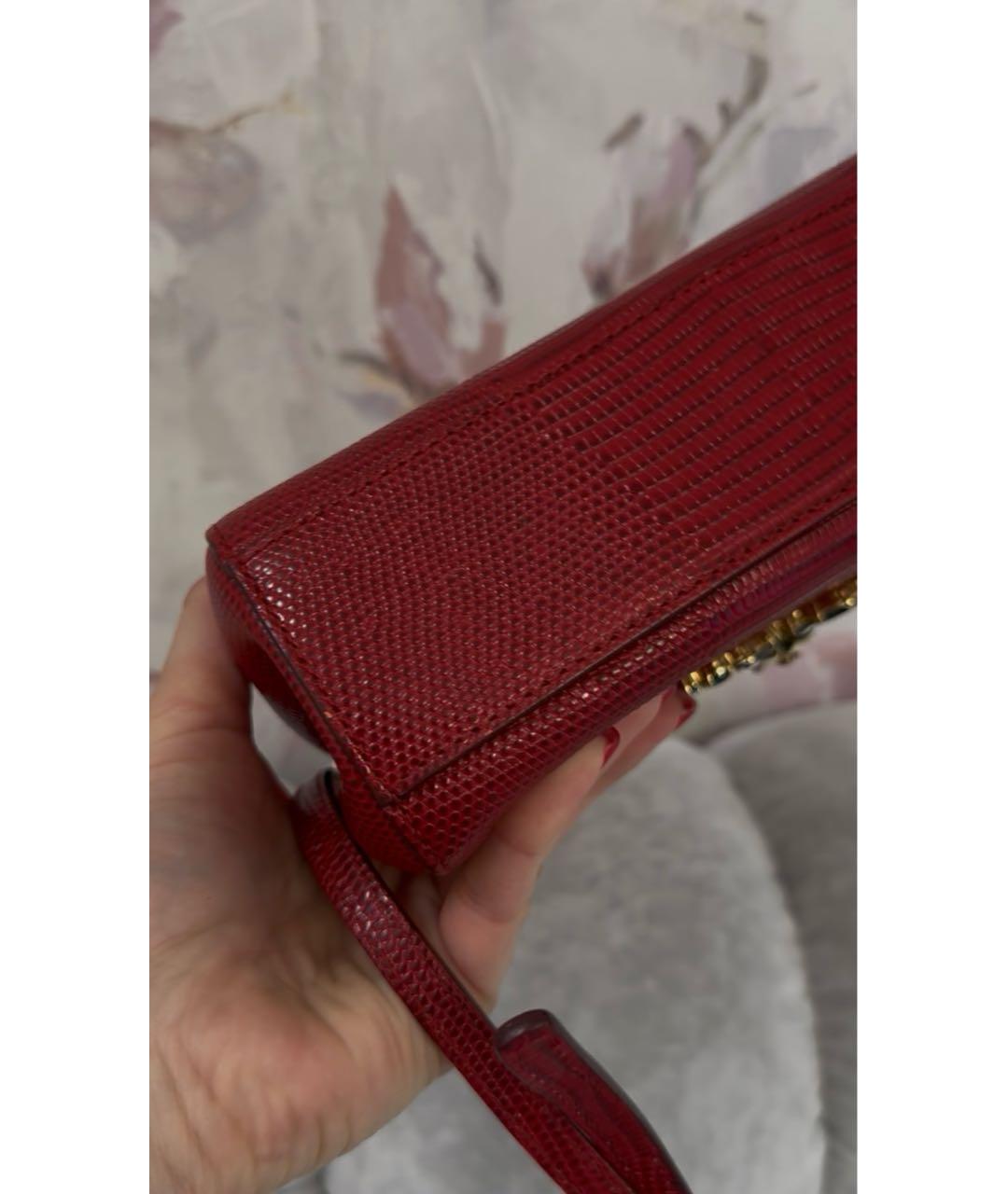 DOLCE&GABBANA Бордовая кожаная сумка тоут, фото 7