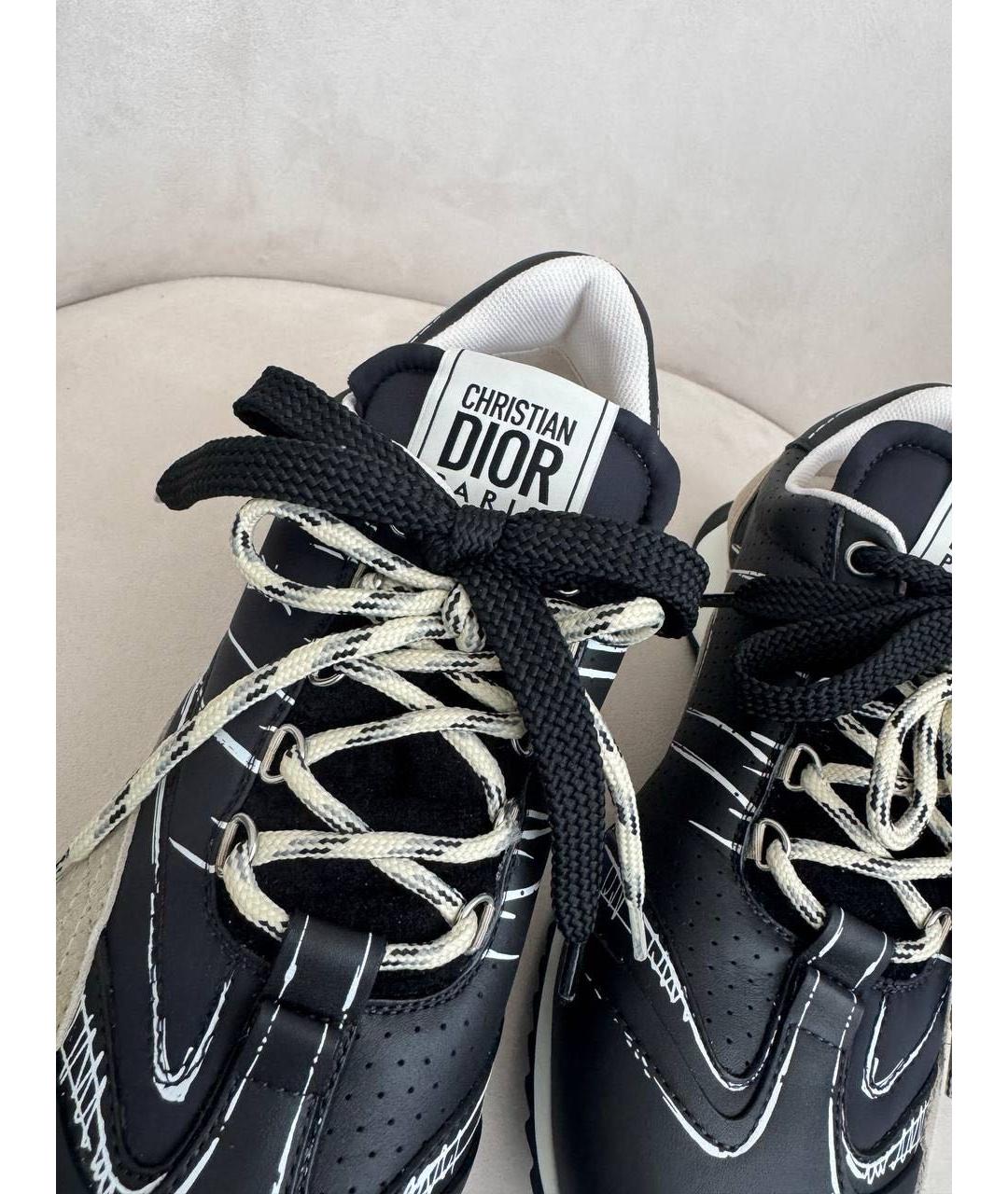CHRISTIAN DIOR Черные кожаные кроссовки, фото 3