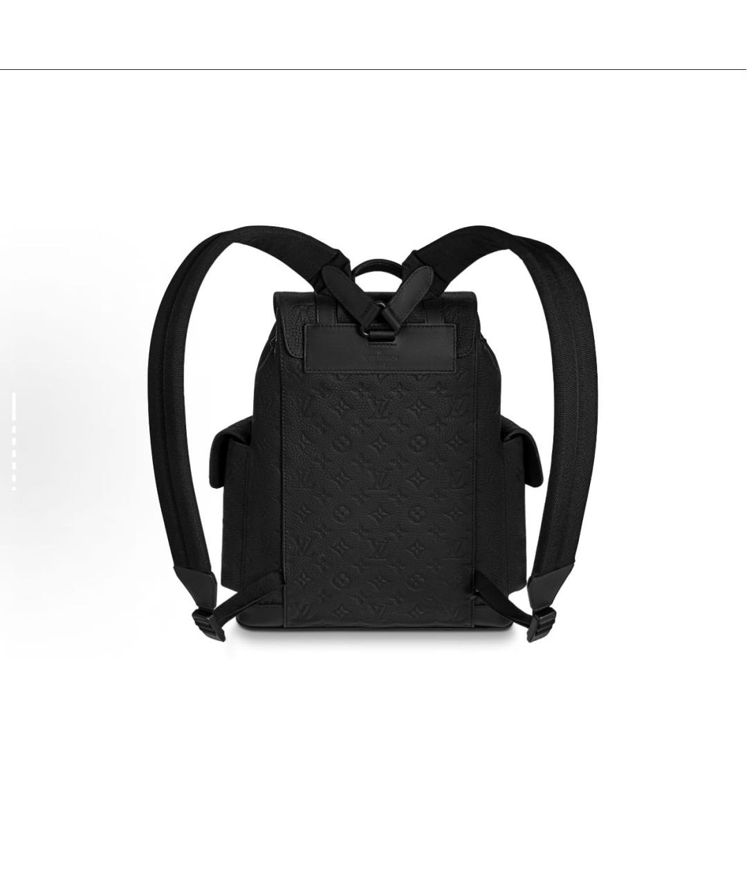 LOUIS VUITTON Черный кожаный рюкзак, фото 5