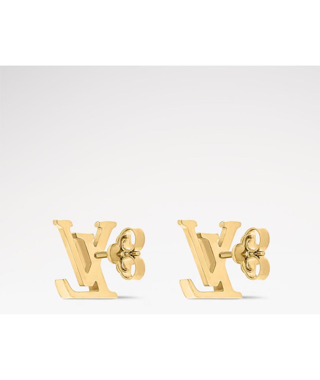 LOUIS VUITTON Золотые латунные серьги, фото 2