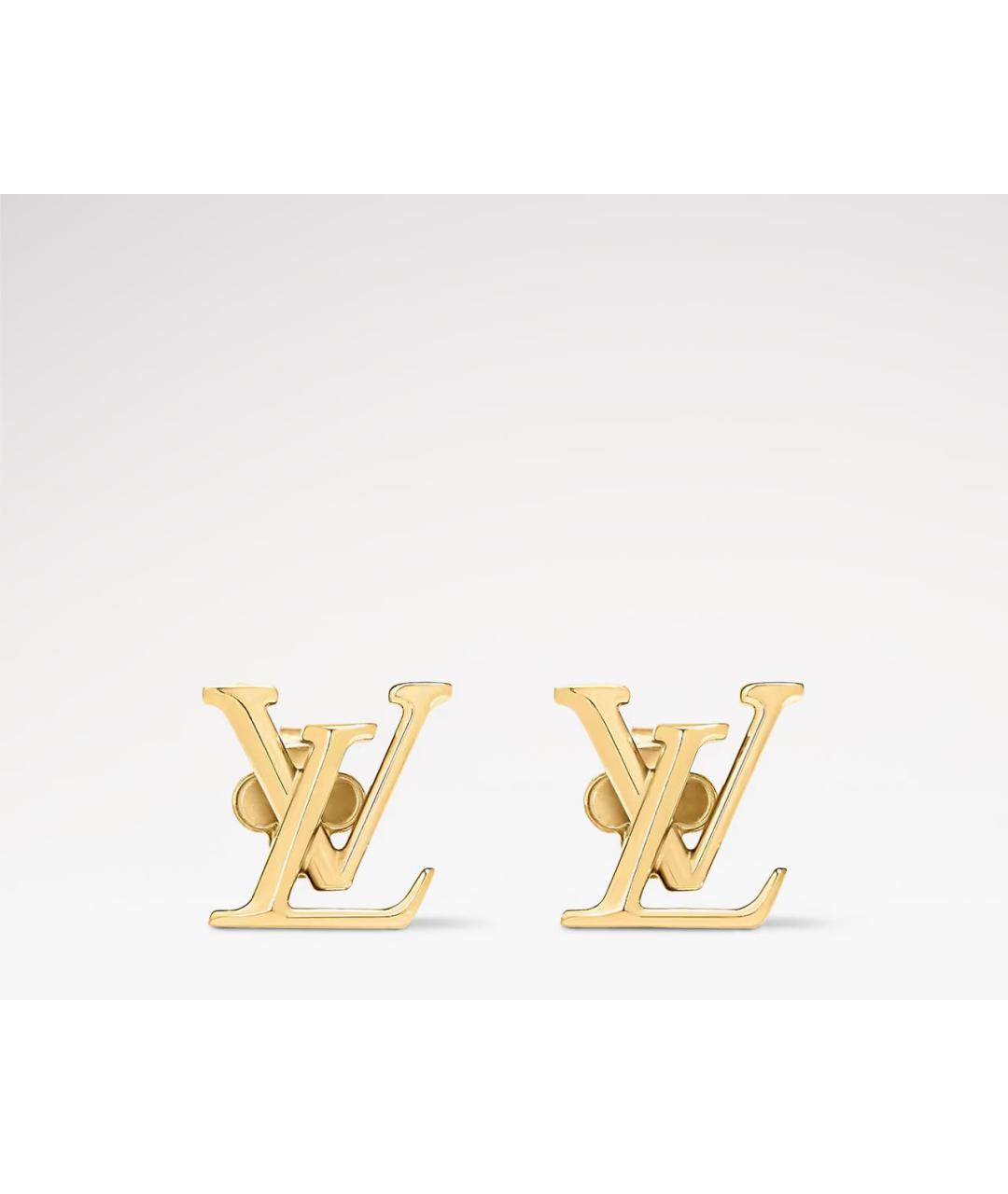 LOUIS VUITTON Золотые латунные серьги, фото 5