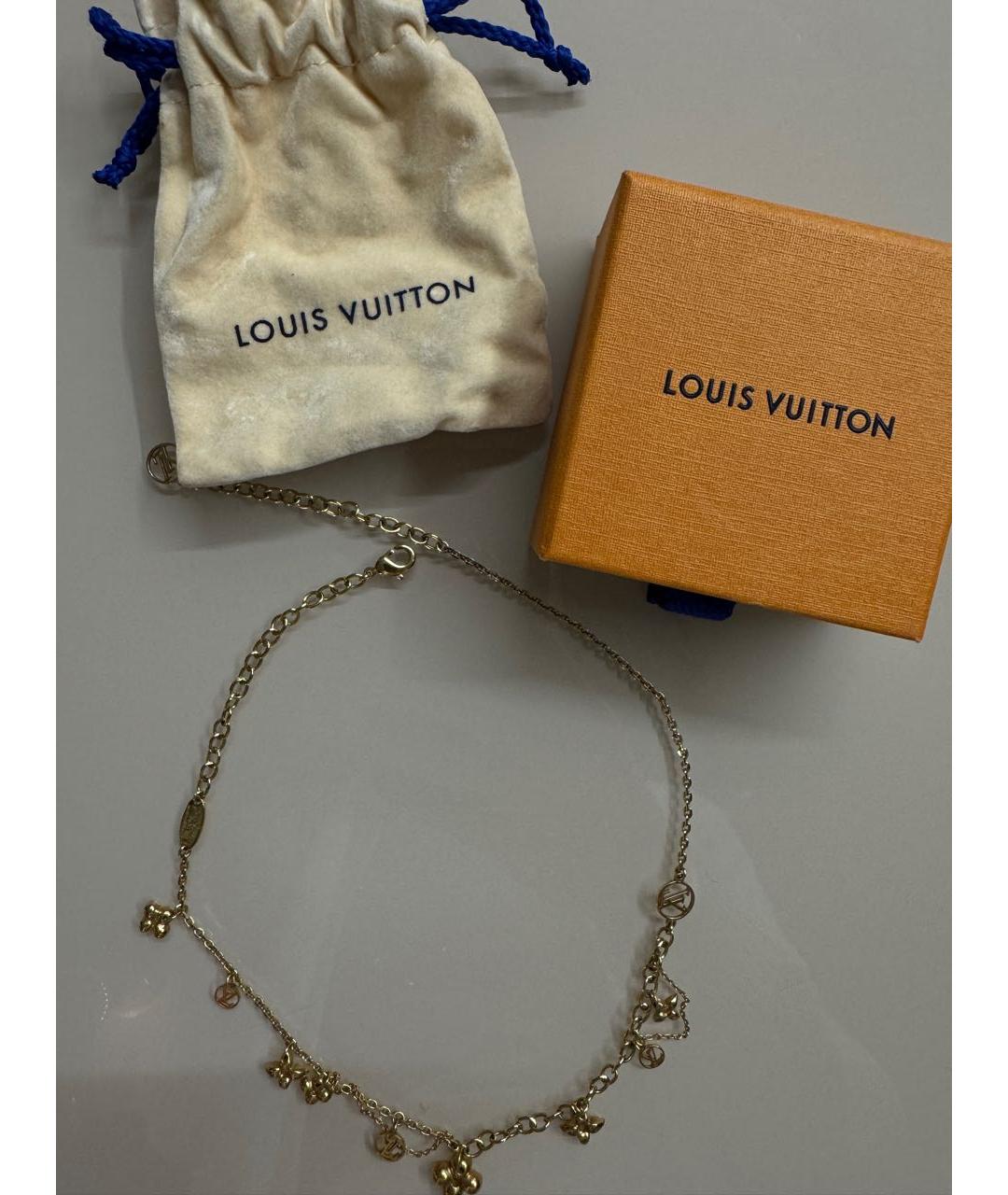 LOUIS VUITTON Золотое латунное колье, фото 3