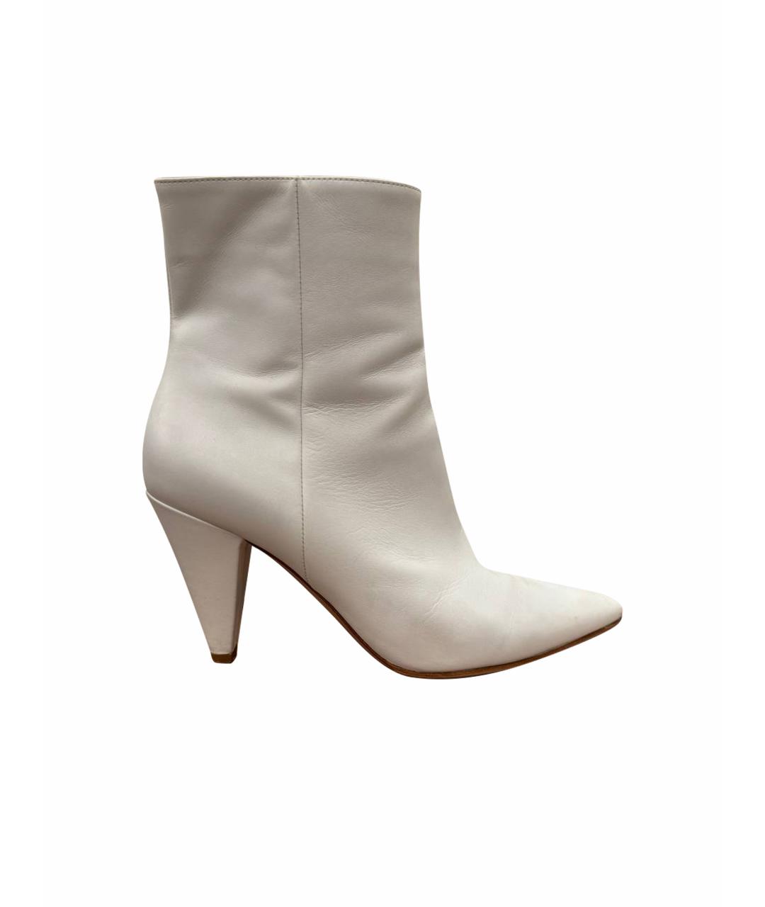 GIANVITO ROSSI Белые кожаные ботильоны, фото 1