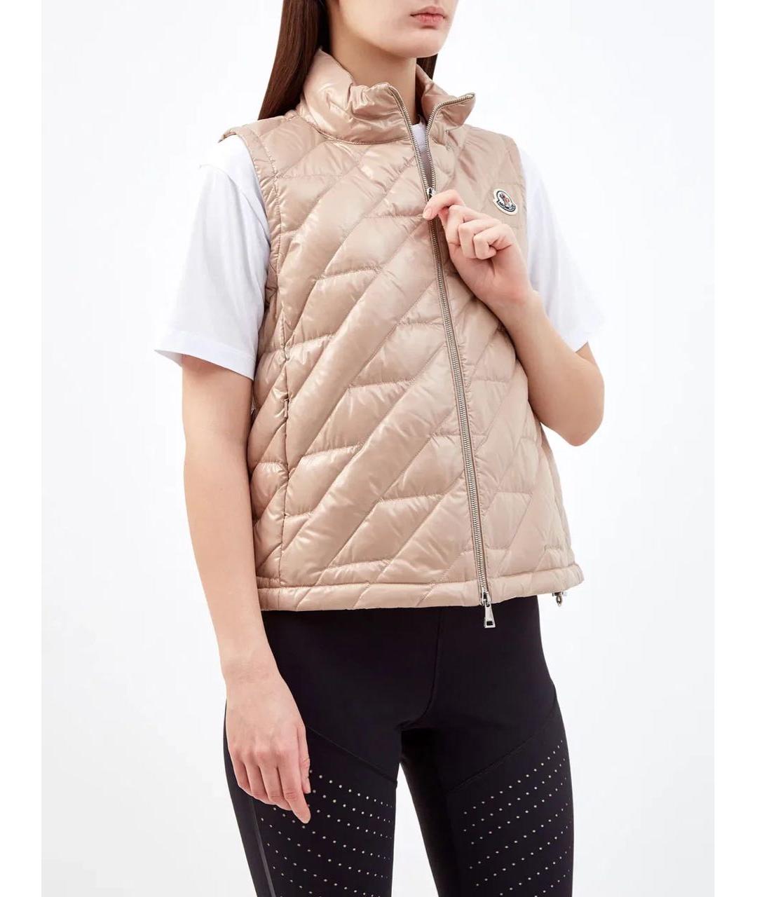 MONCLER Бежевый жилет, фото 2