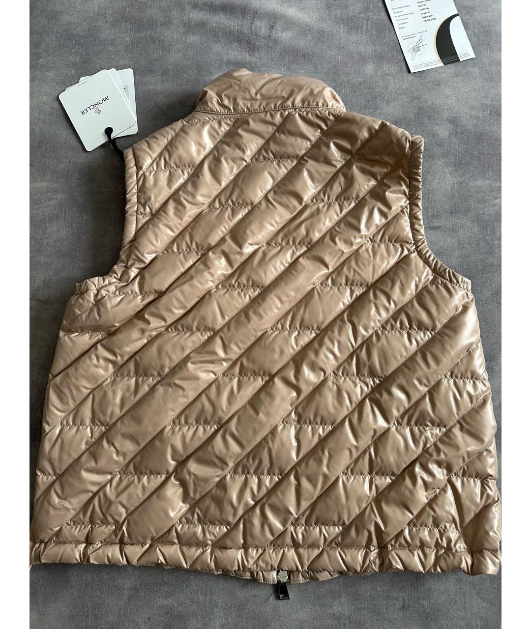 MONCLER Бежевый жилет, фото 5
