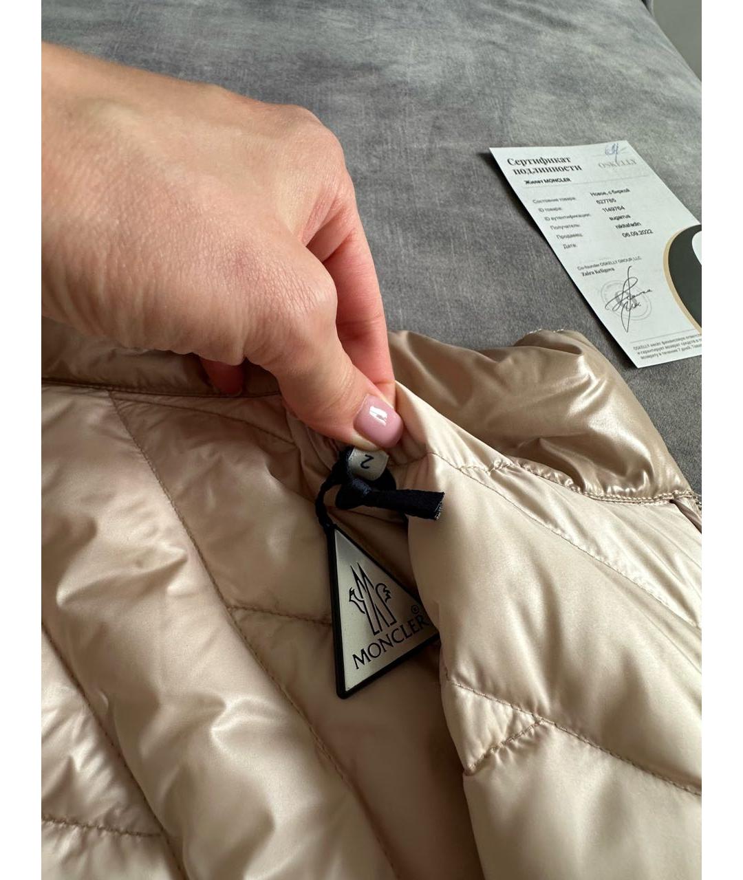 MONCLER Бежевый жилет, фото 7
