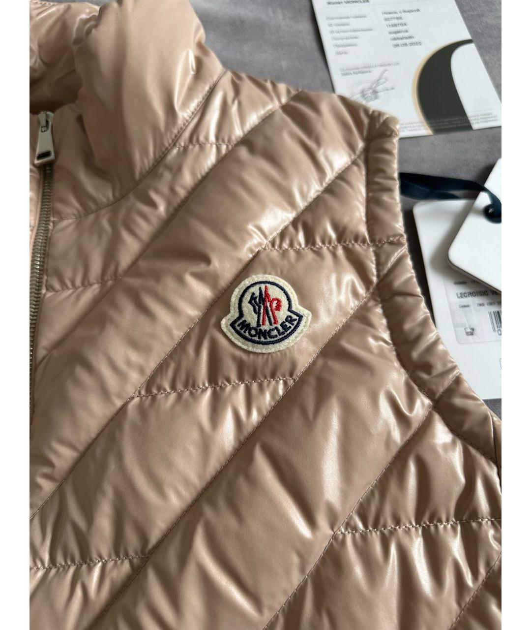 MONCLER Бежевый жилет, фото 4