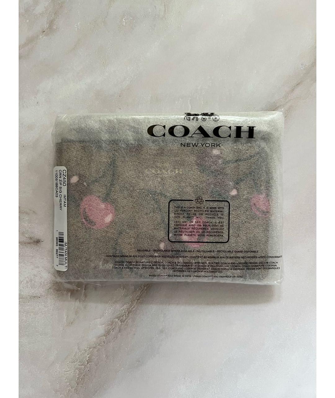 COACH Мульти кожаный кошелек, фото 8