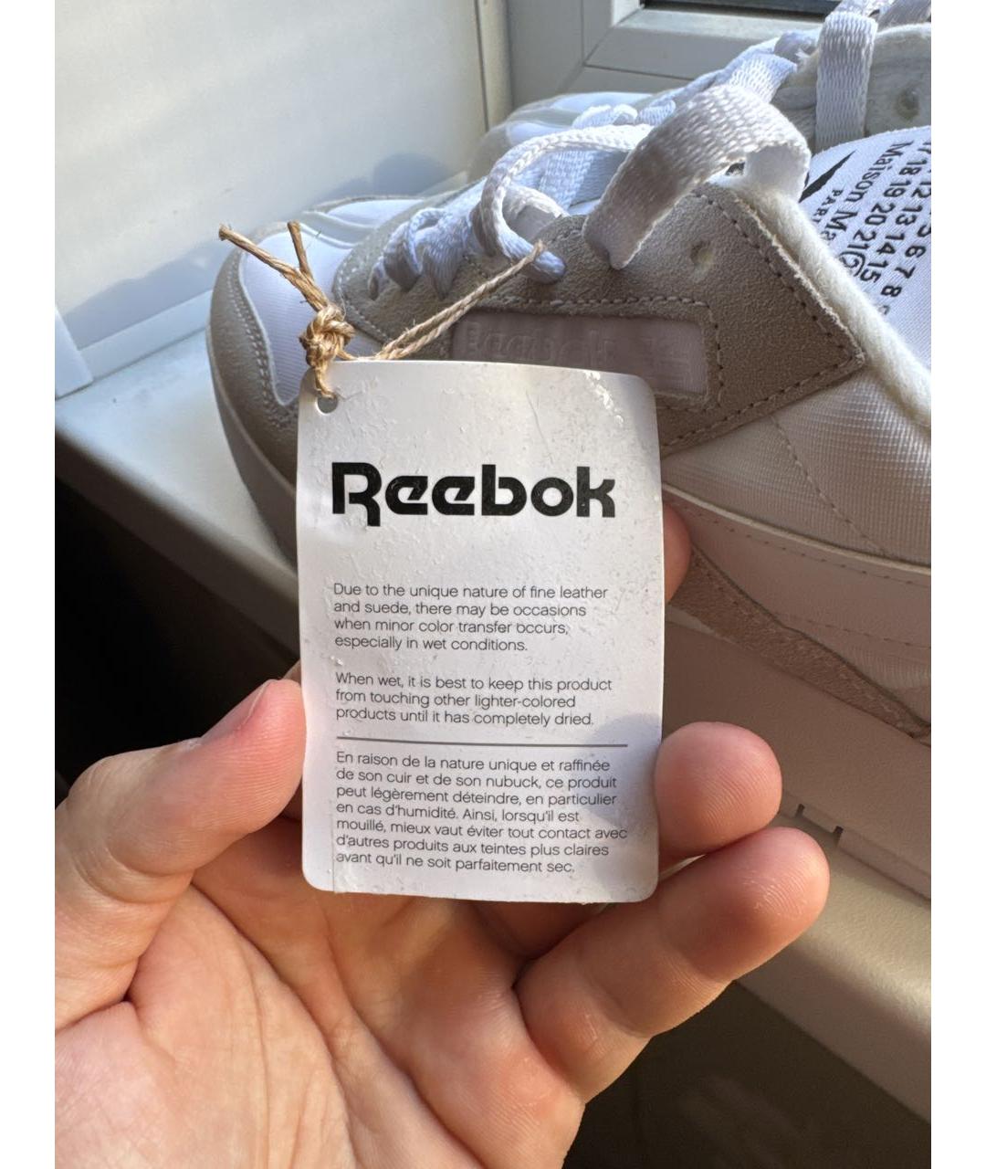 REEBOK Белые замшевые низкие кроссовки / кеды, фото 7