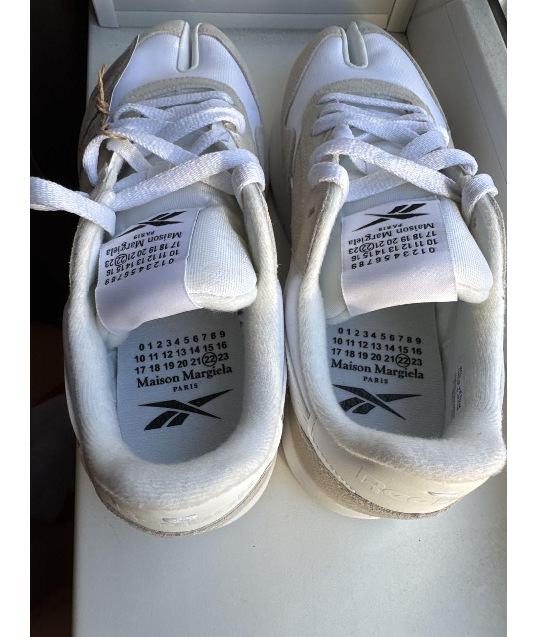 REEBOK Белые замшевые низкие кроссовки / кеды, фото 3