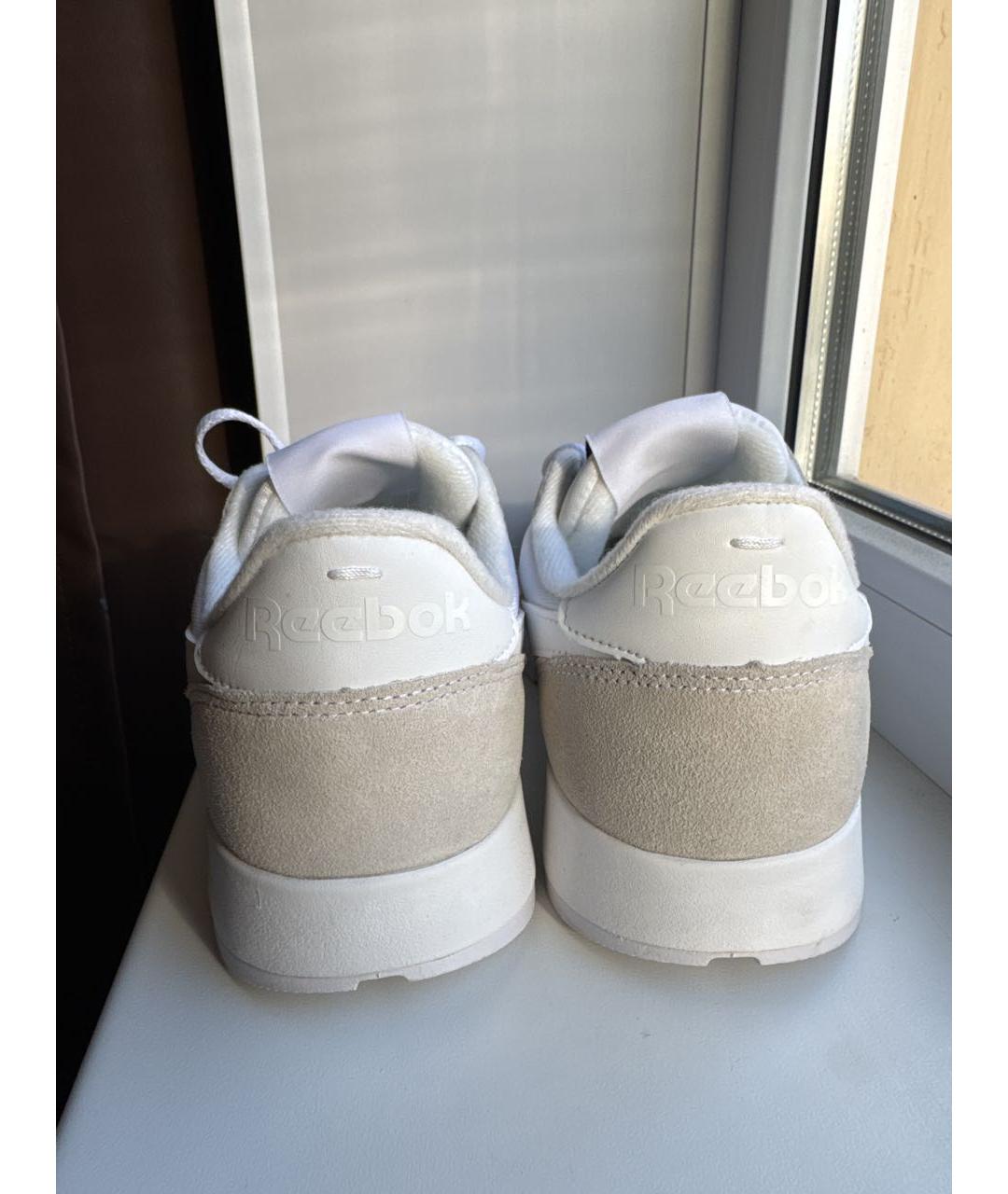 REEBOK Белые замшевые низкие кроссовки / кеды, фото 4