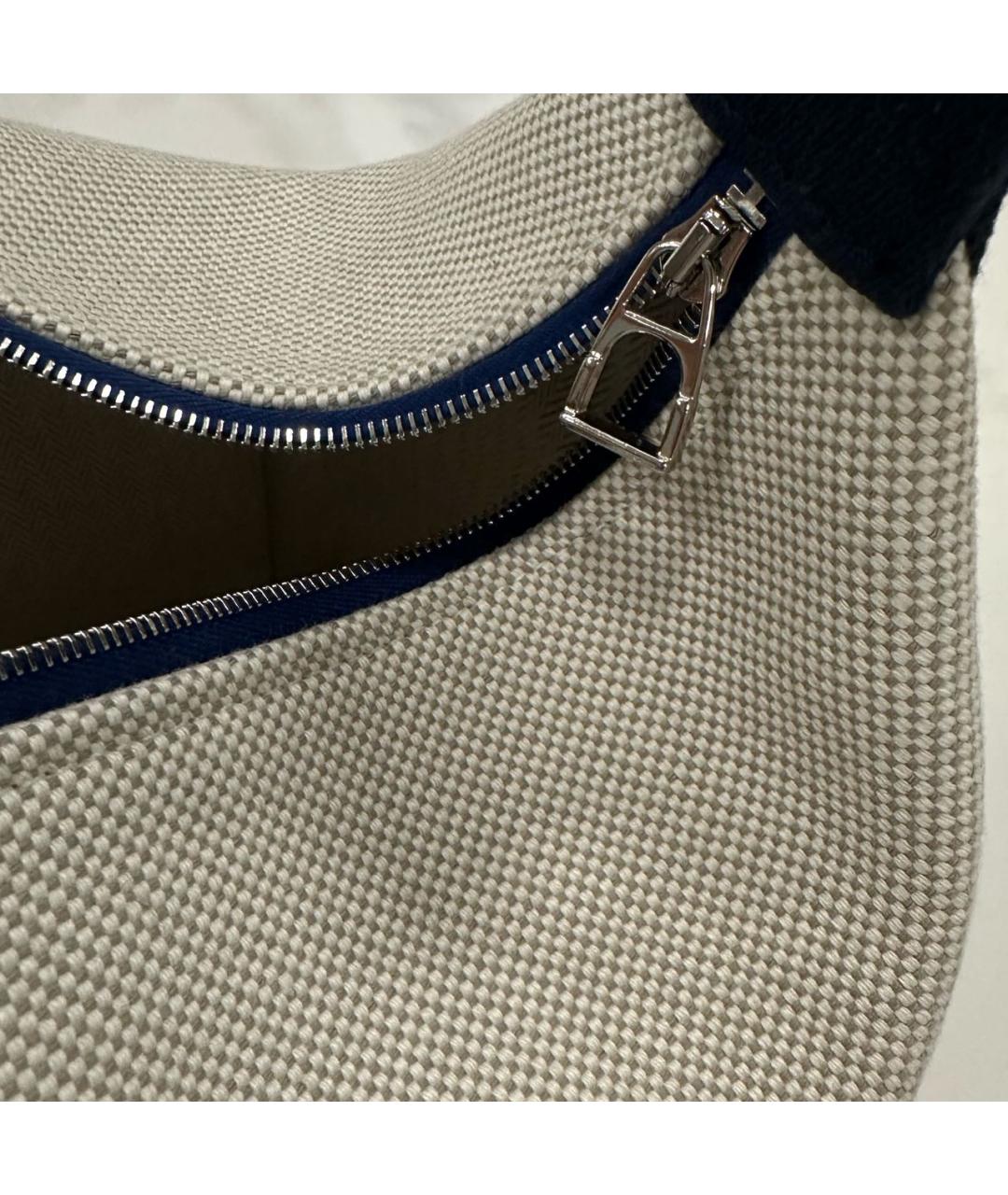 HERMES Серая хлопковая косметичка, фото 6