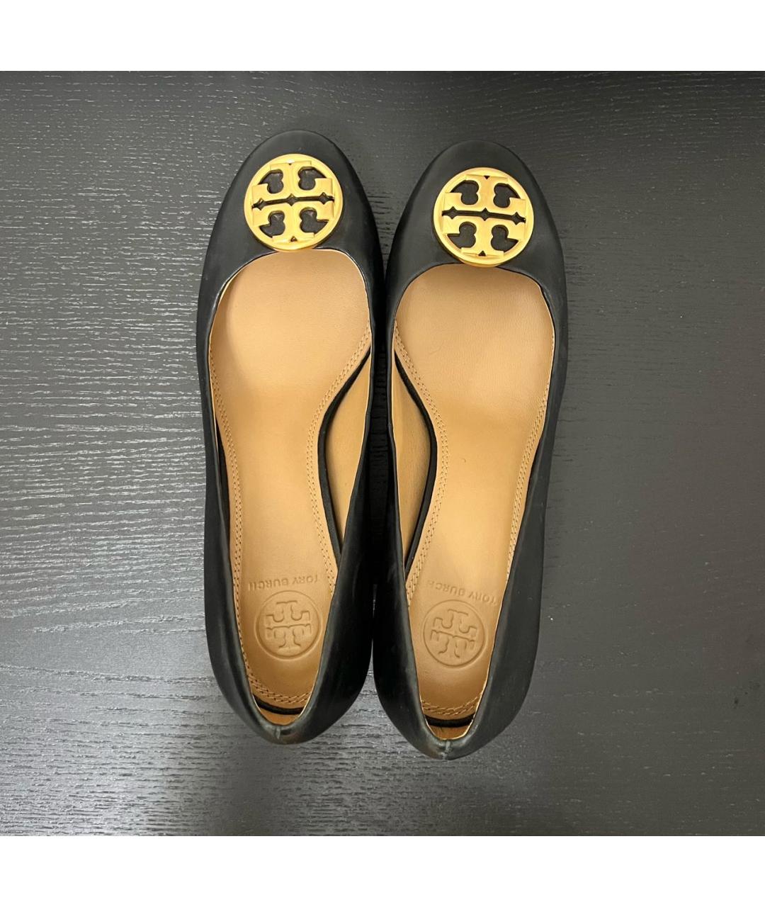 TORY BURCH Черные кожаные туфли, фото 4