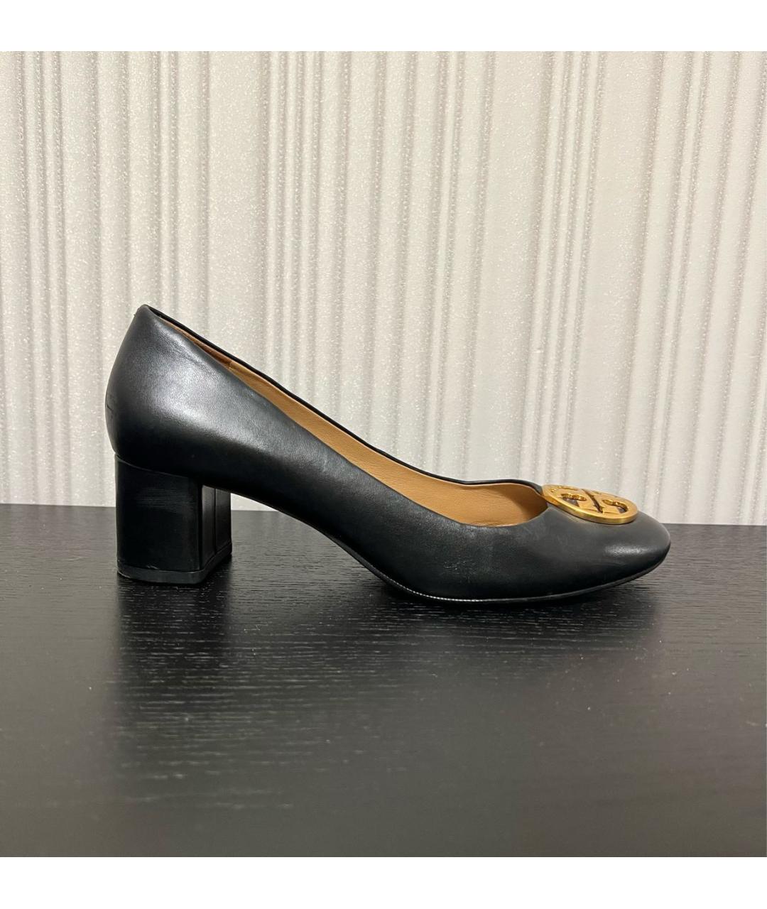 TORY BURCH Черные кожаные туфли, фото 2