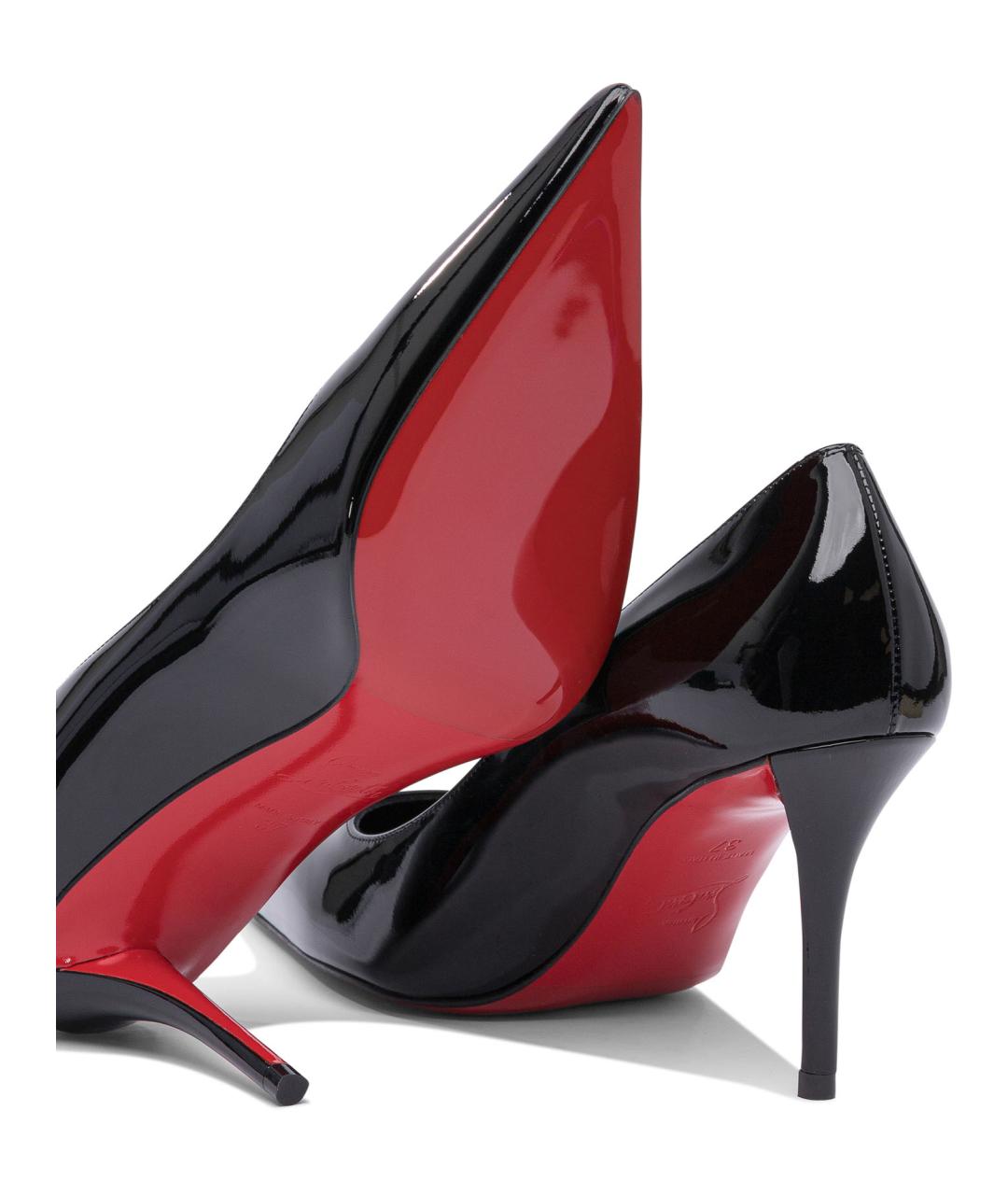 CHRISTIAN LOUBOUTIN Черные кожаные туфли, фото 5