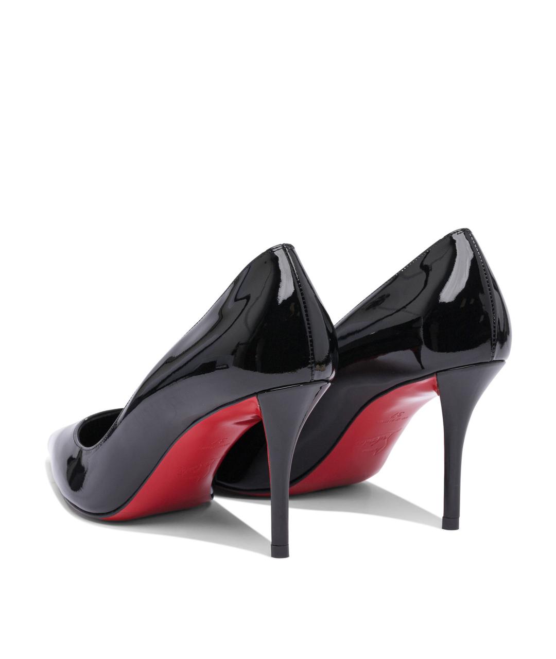 CHRISTIAN LOUBOUTIN Черные кожаные туфли, фото 4