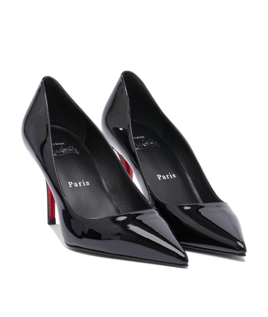 CHRISTIAN LOUBOUTIN Черные кожаные туфли, фото 2