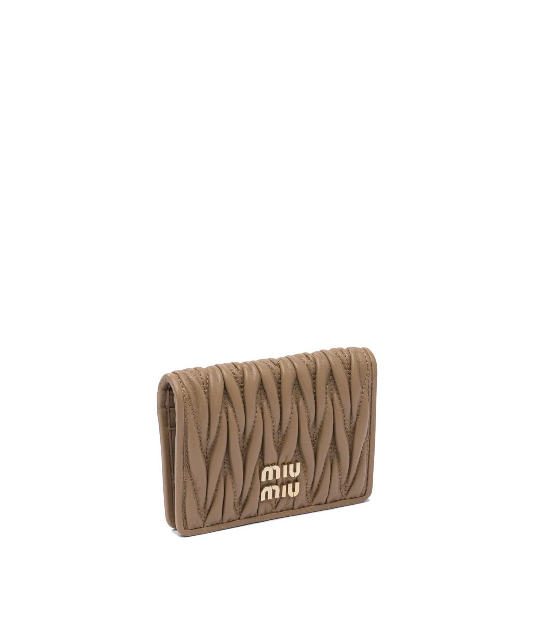 MIU MIU Коричневый кожаный кошелек, фото 2