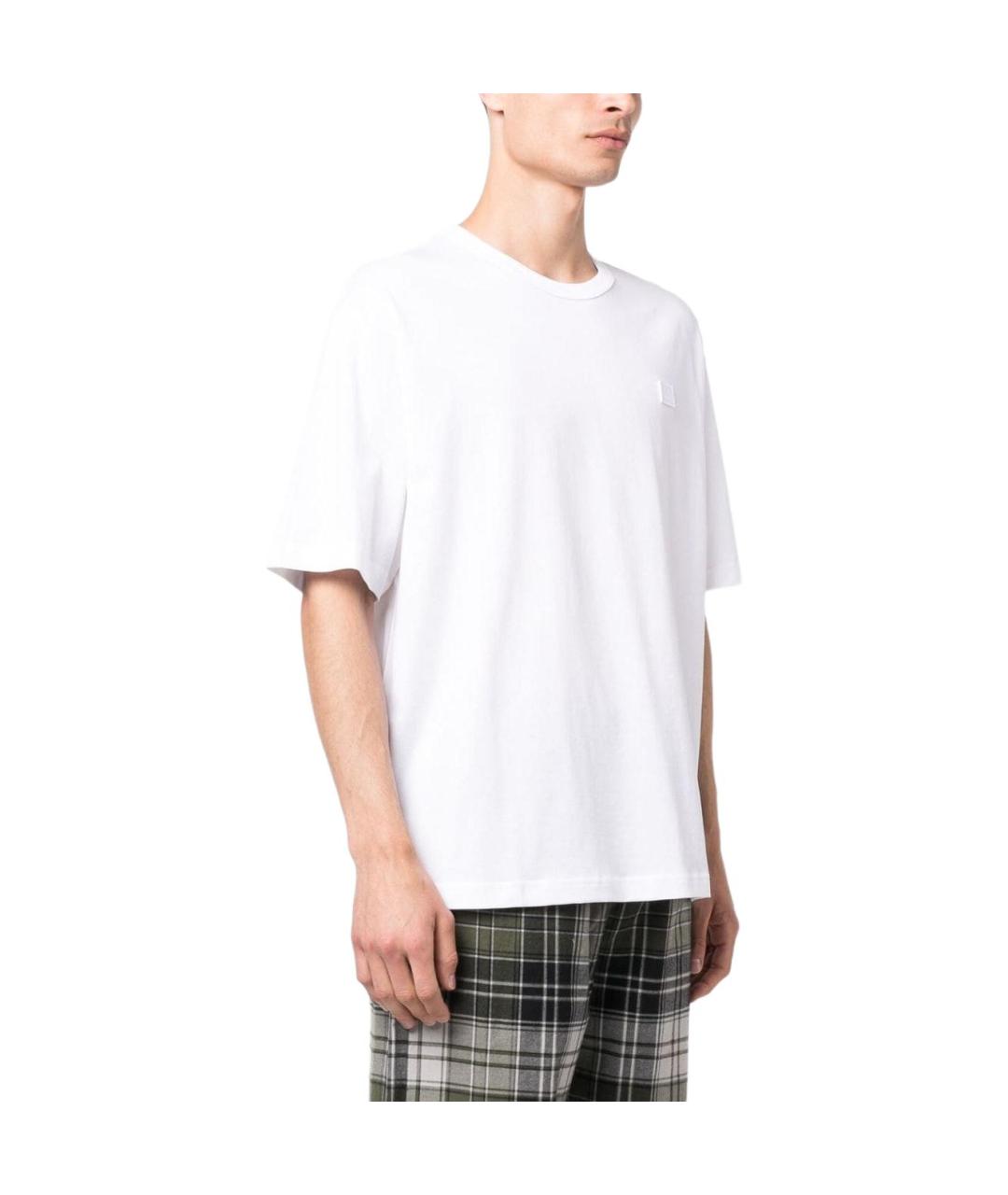 ACNE STUDIOS Белая хлопковая футболка, фото 4