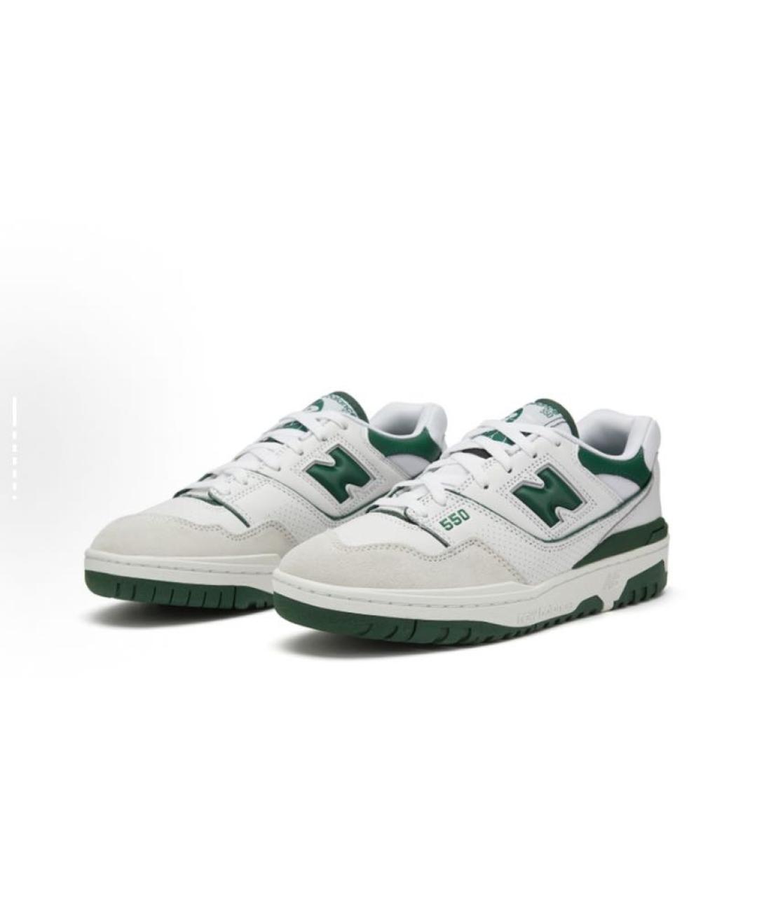 NEW BALANCE Зеленые кожаные слипоны, фото 2