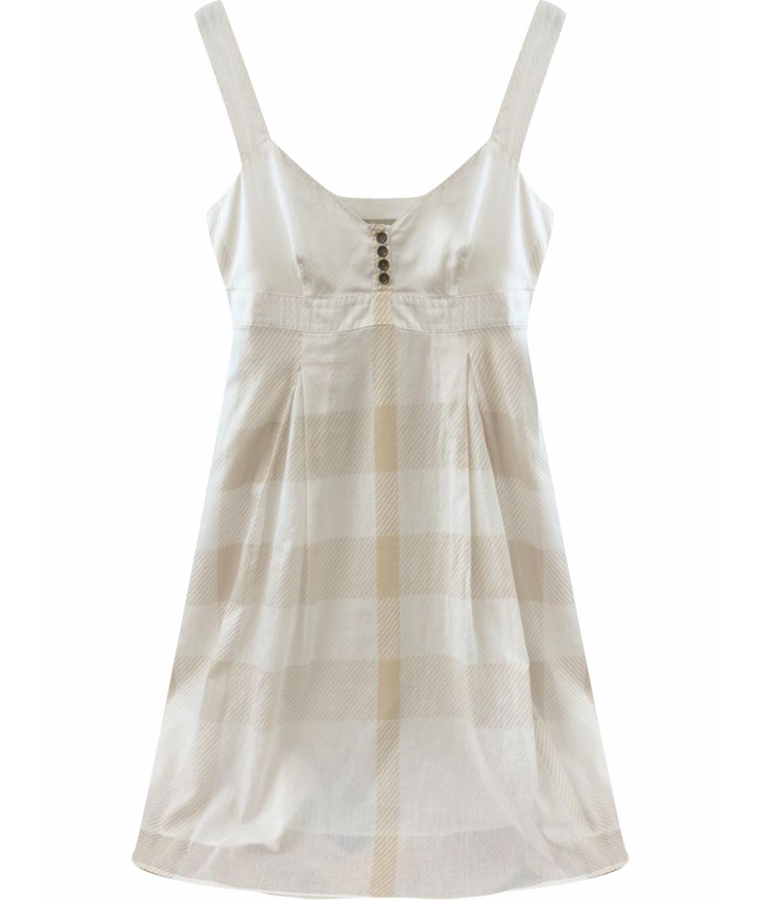 BURBERRY Белый хлопковый сарафан, фото 1