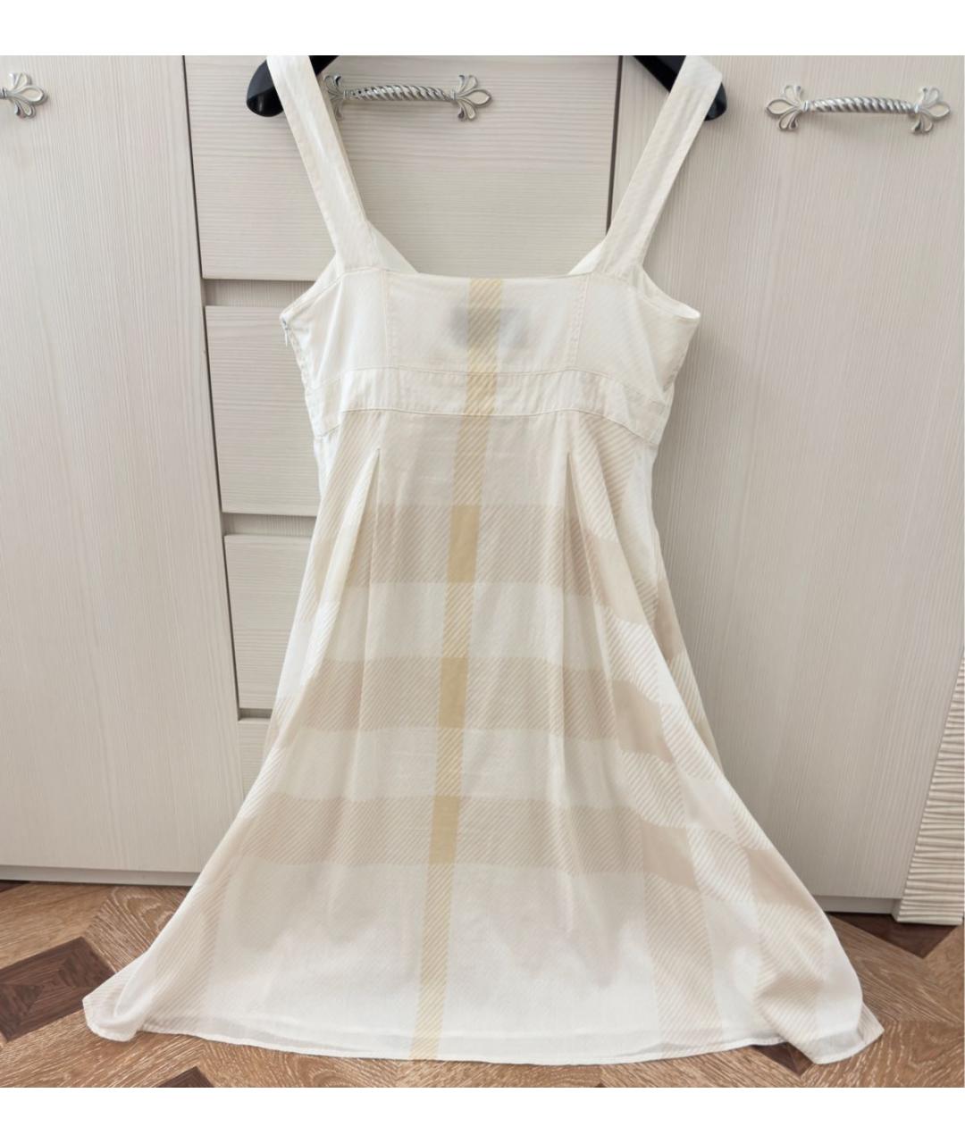 BURBERRY Белый хлопковый сарафан, фото 2