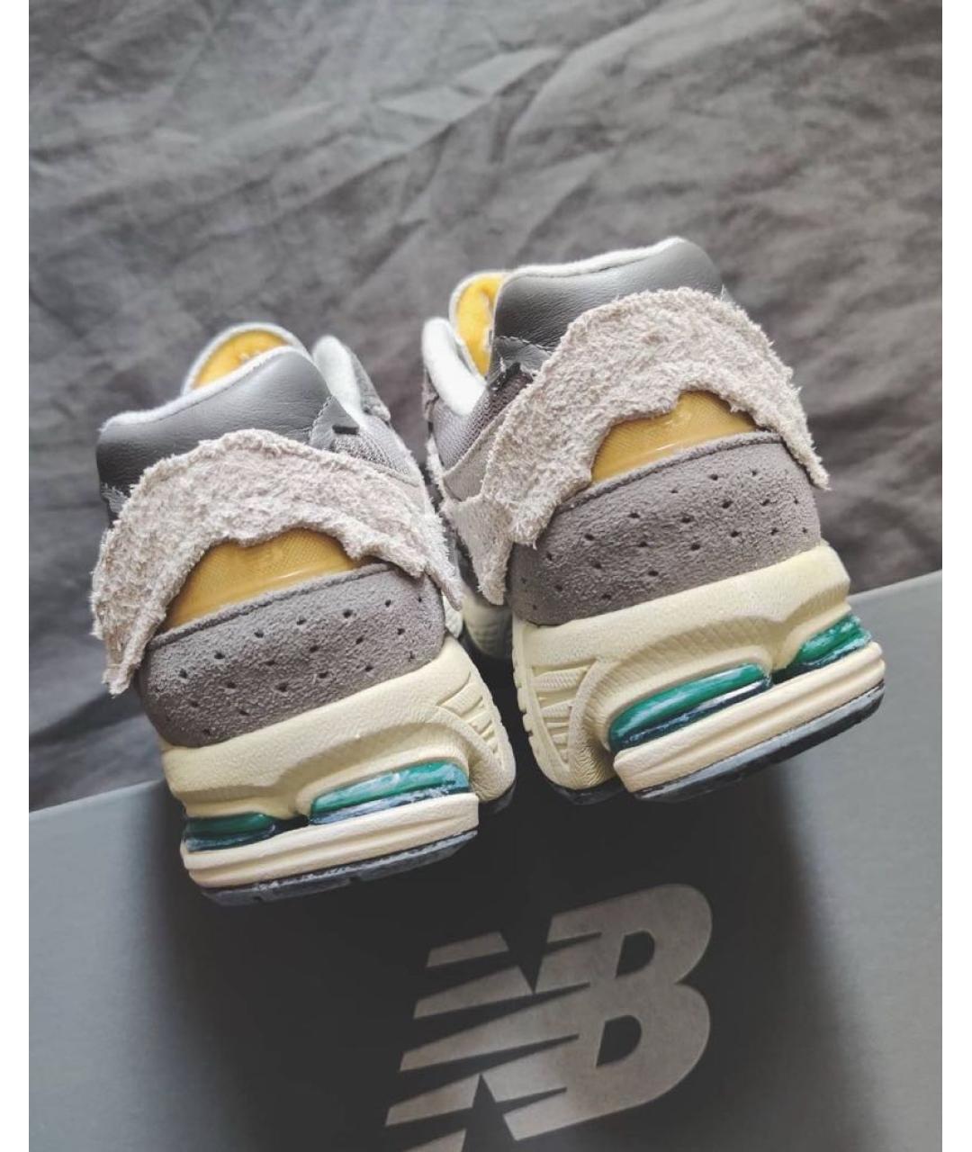 NEW BALANCE Серые замшевые низкие кроссовки / кеды, фото 7