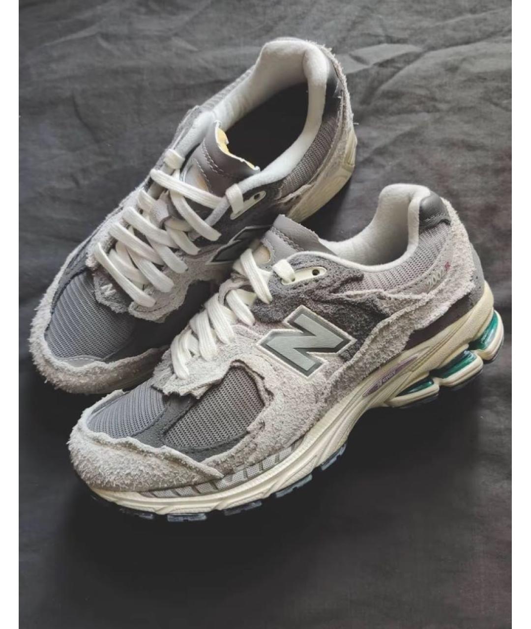 NEW BALANCE Серые замшевые низкие кроссовки / кеды, фото 5