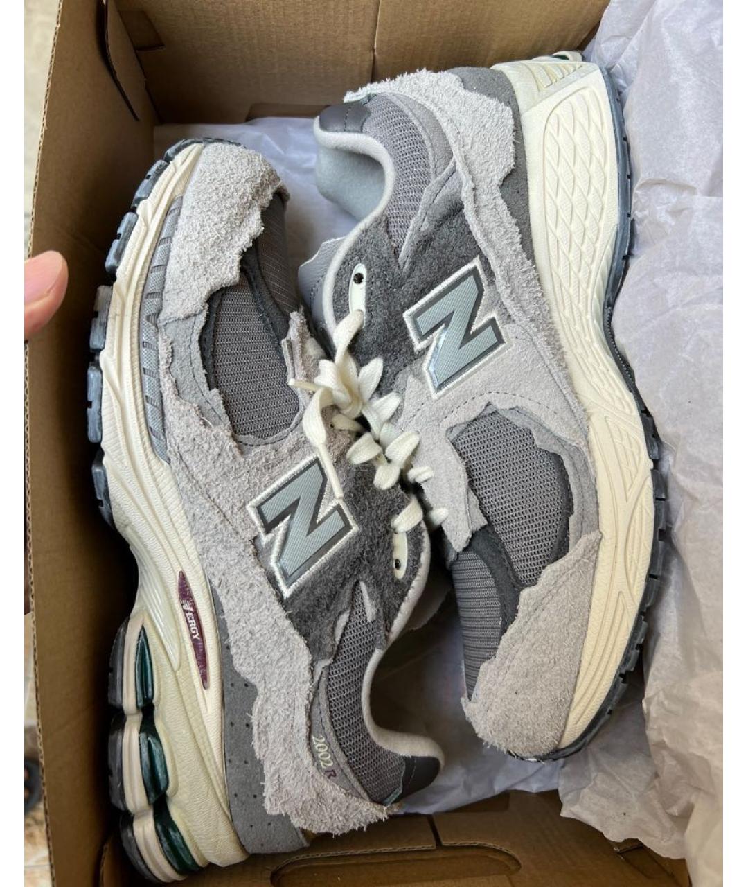 NEW BALANCE Серые замшевые кроссовки, фото 7