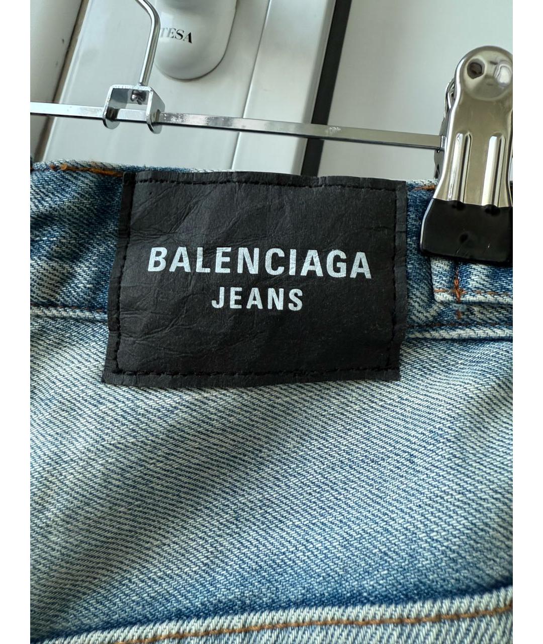 BALENCIAGA Голубые хлопковые джинсы, фото 3