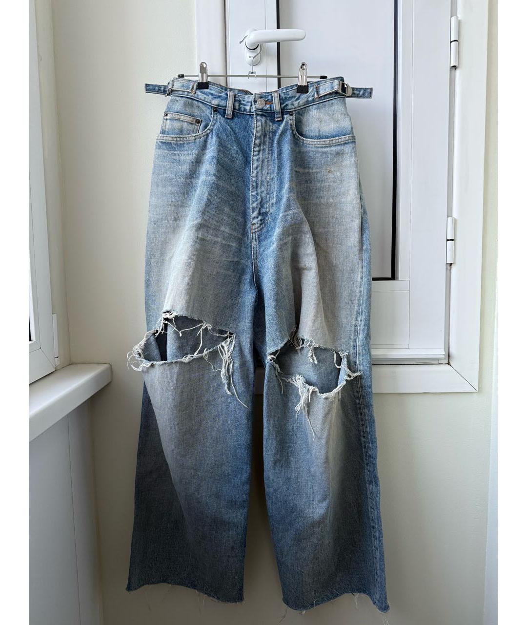 BALENCIAGA Голубые хлопковые джинсы, фото 7