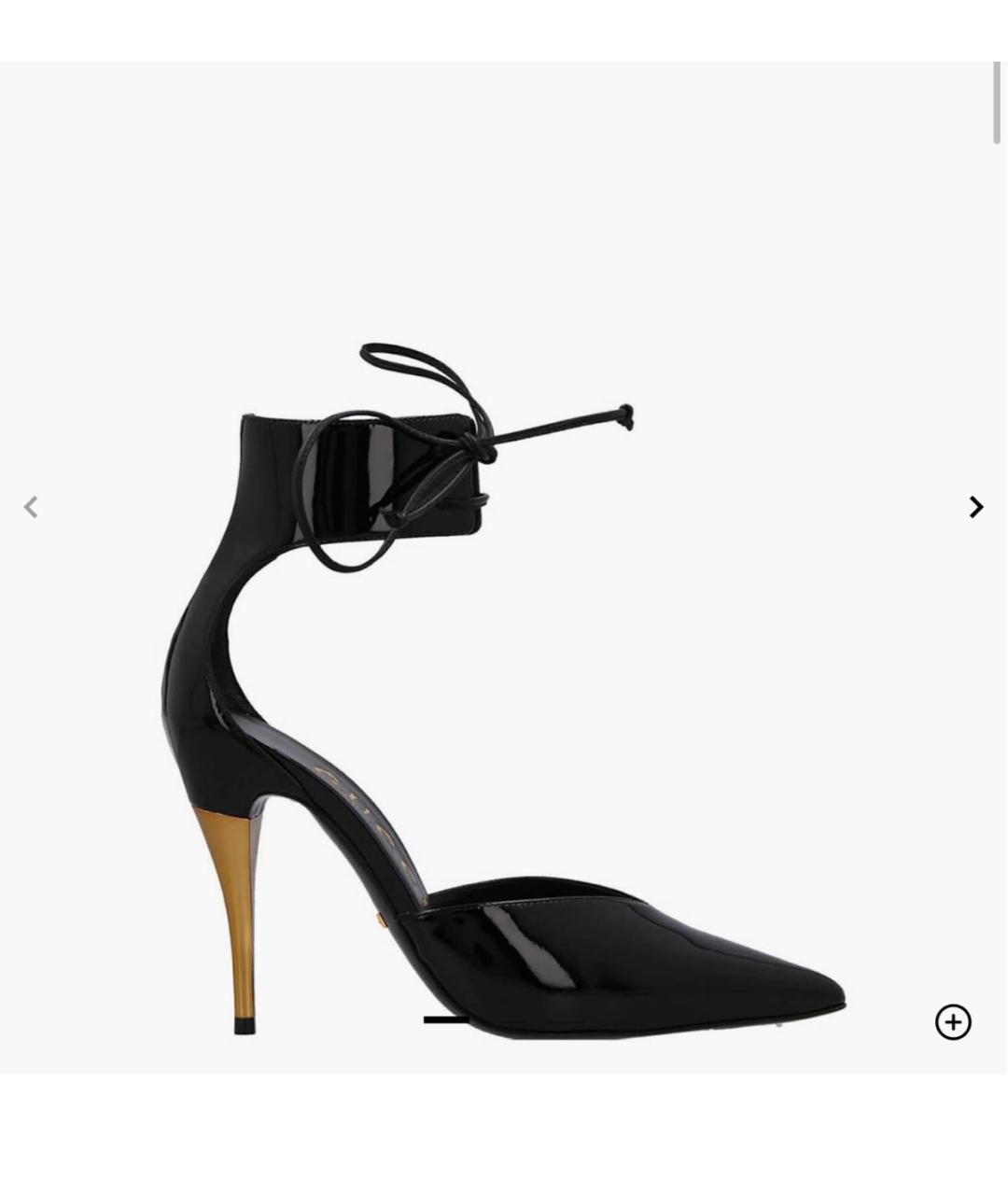 GUCCI Черные босоножки из лакированной кожи, фото 5