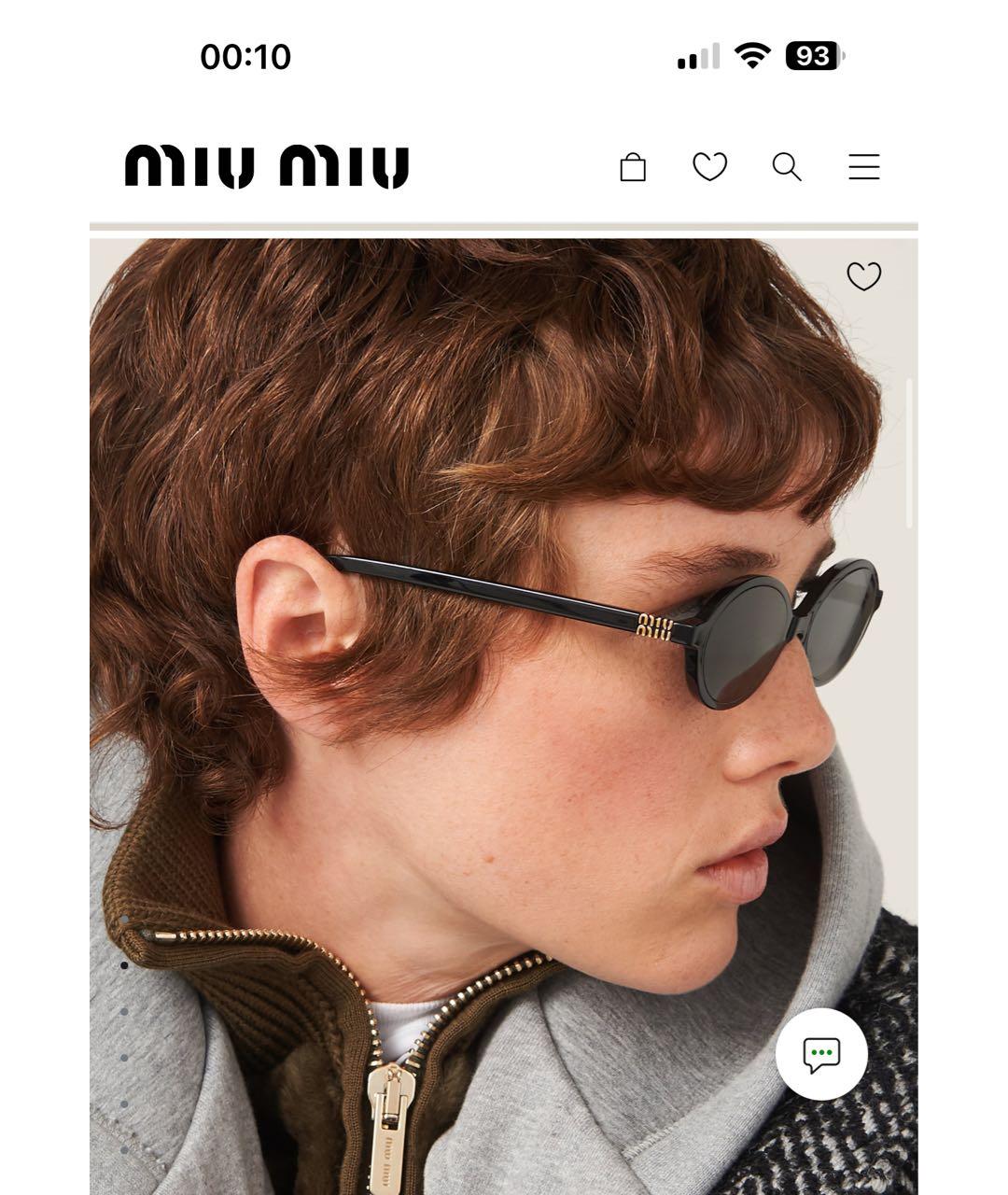 MIU MIU Черные пластиковые солнцезащитные очки, фото 3