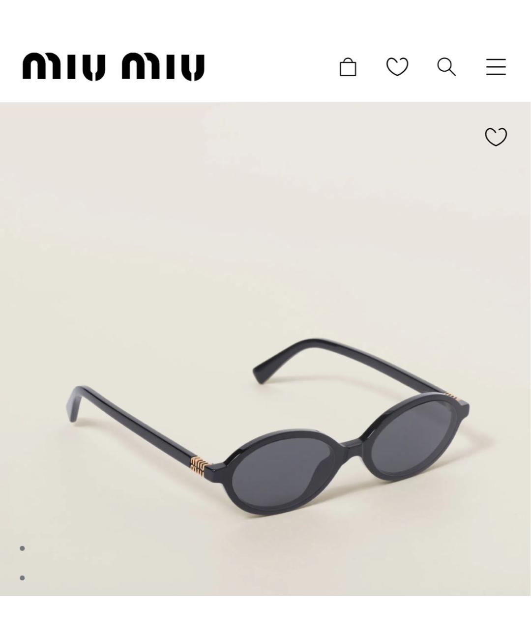 MIU MIU Черные пластиковые солнцезащитные очки, фото 5
