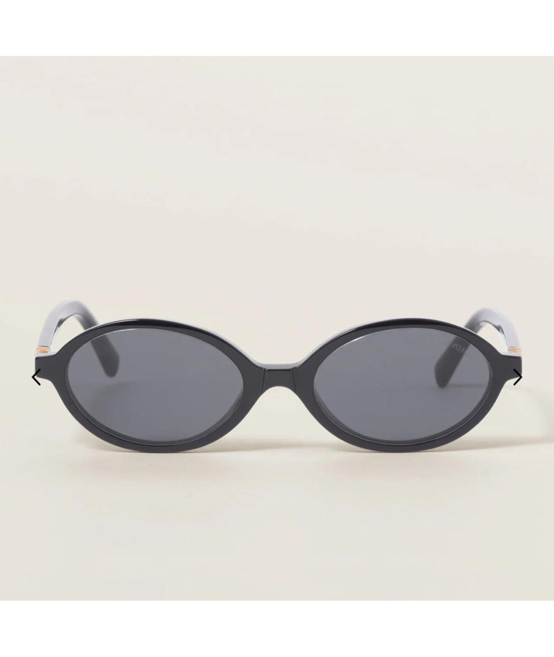 MIU MIU Черные пластиковые солнцезащитные очки, фото 2