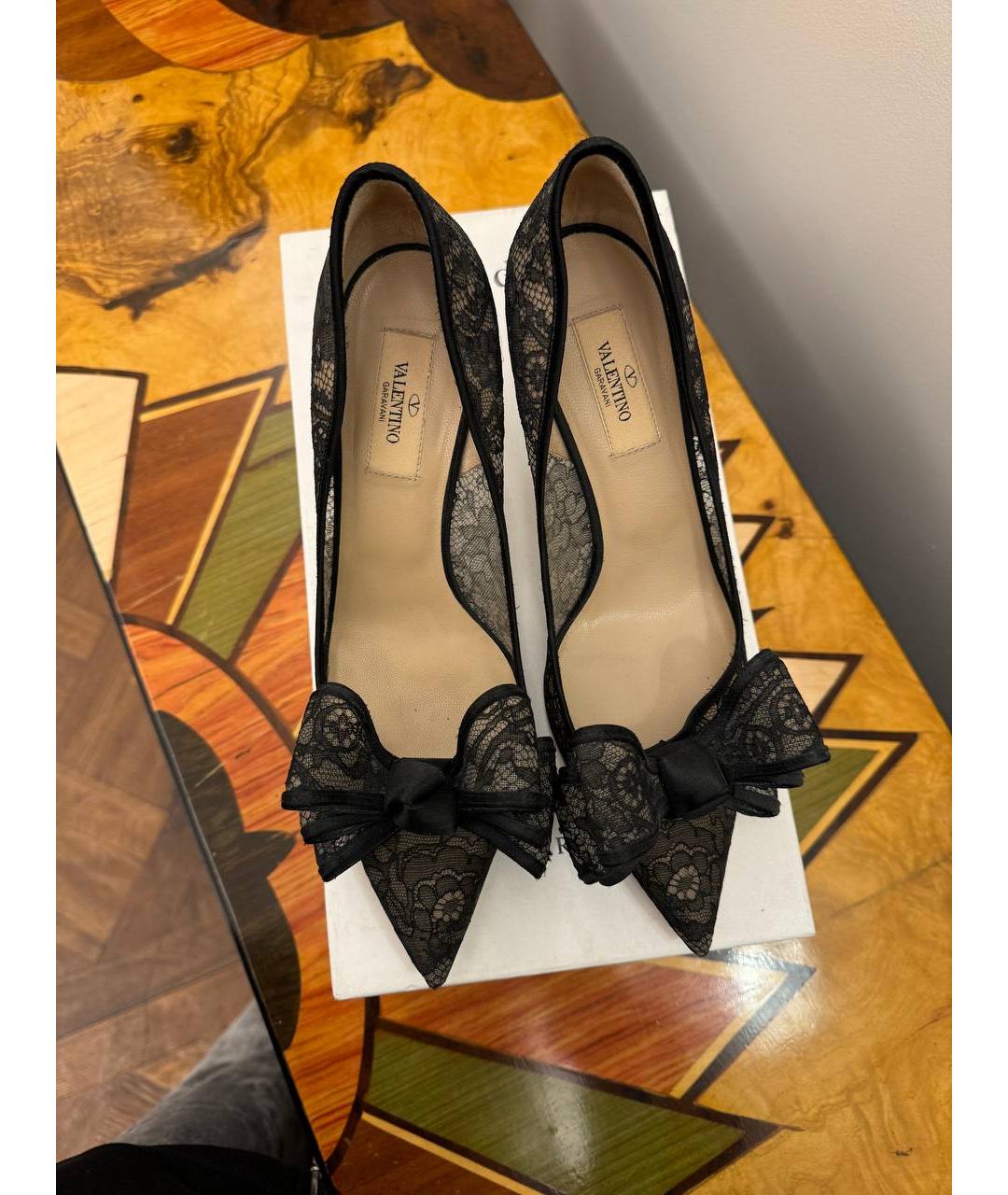 VALENTINO Черные текстильные туфли, фото 3