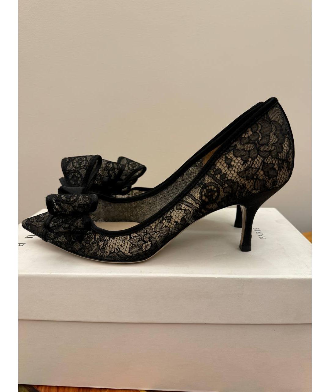 VALENTINO Черные текстильные туфли, фото 4