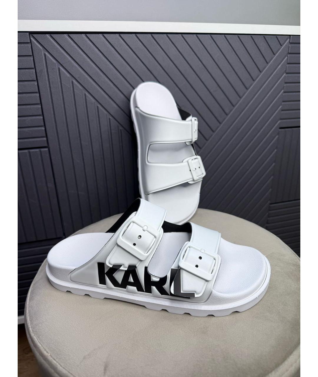 KARL LAGERFELD Белые сандалии, фото 8