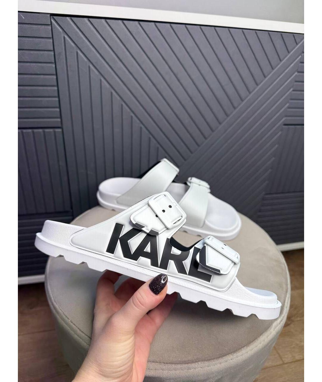 KARL LAGERFELD Белые сандалии, фото 2