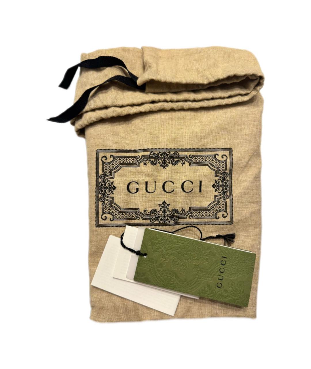 GUCCI Черная кожаная сумка через плечо, фото 8
