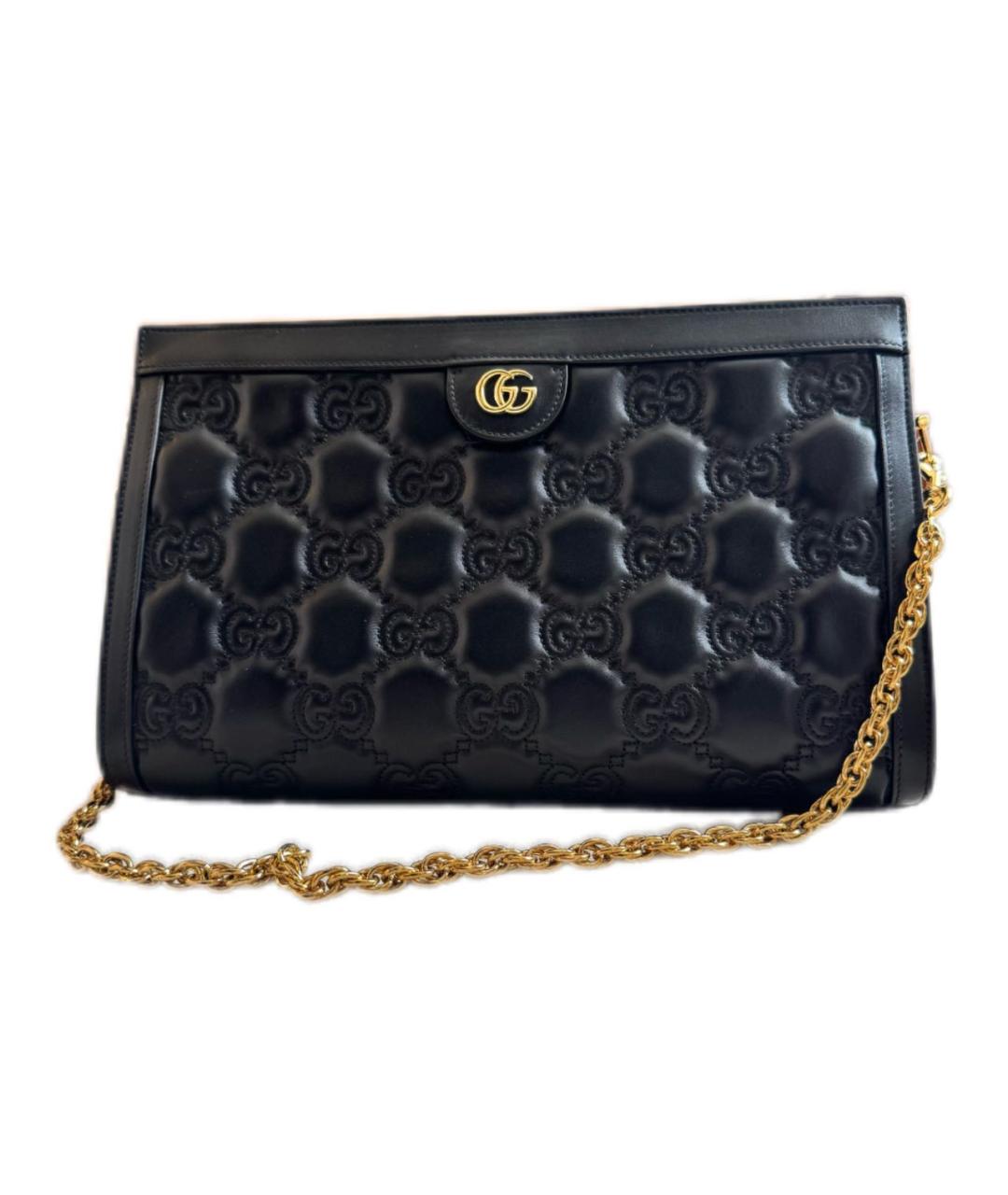 GUCCI Черная кожаная сумка через плечо, фото 1