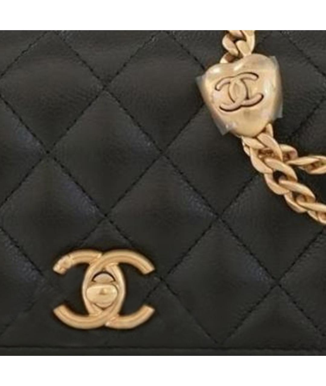 CHANEL Черная кожаная сумка через плечо, фото 4