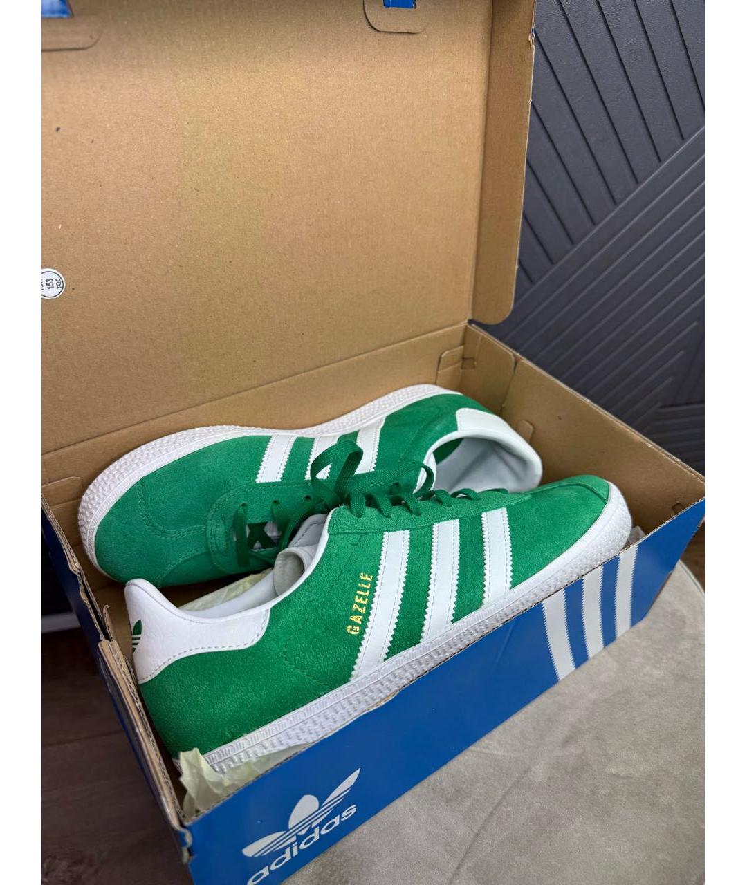 ADIDAS Зеленые замшевые кеды, фото 4