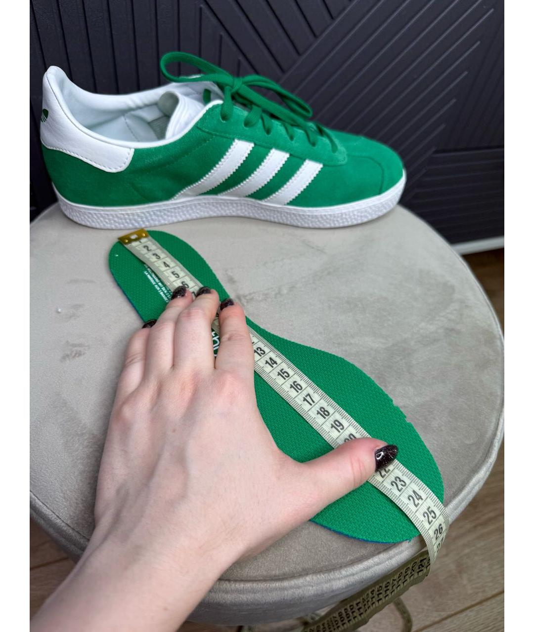ADIDAS Зеленые замшевые кеды, фото 3