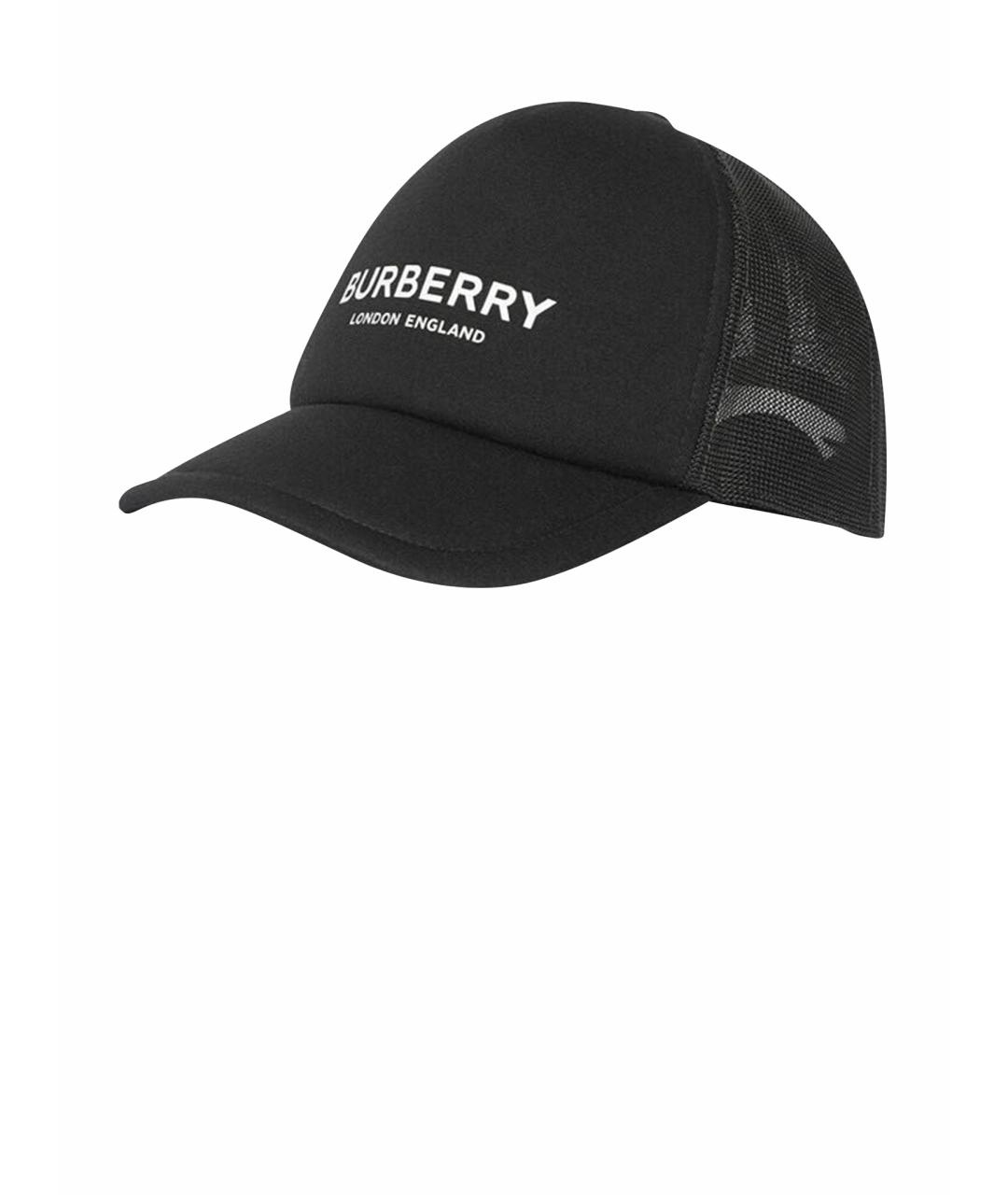 BURBERRY Черная хлопковая кепка, фото 1