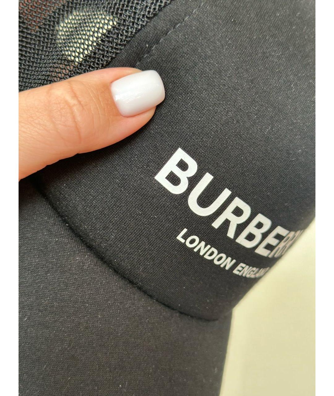BURBERRY Черная хлопковая кепка, фото 7